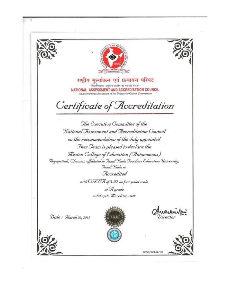 NAAC Certificate 1